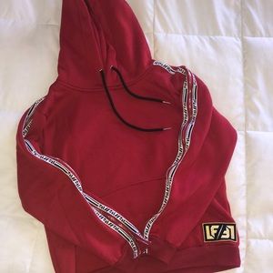 LF red hoodie